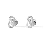 18K White Gold Diamond Uno Earrings Diamonds = .16cts