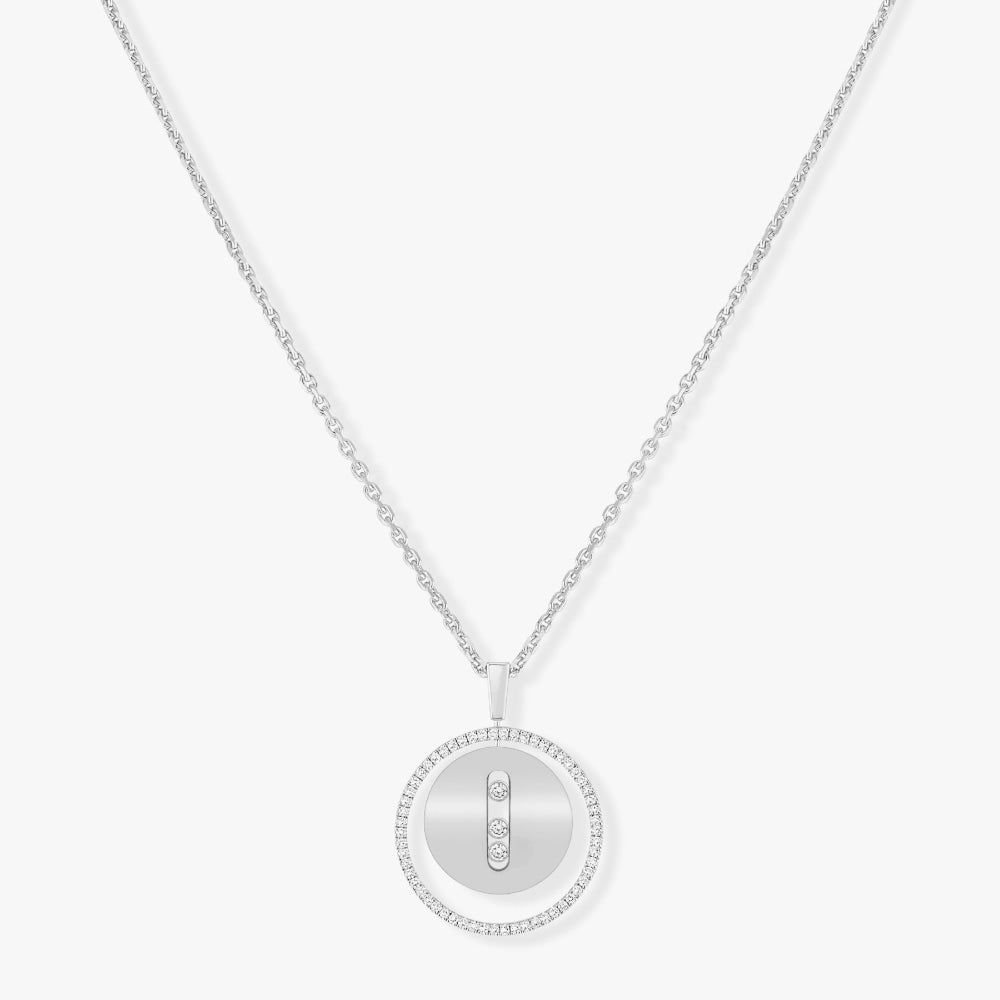 Messika Necklaces - White Gold Diamond Necklace - LUCKY MOVE