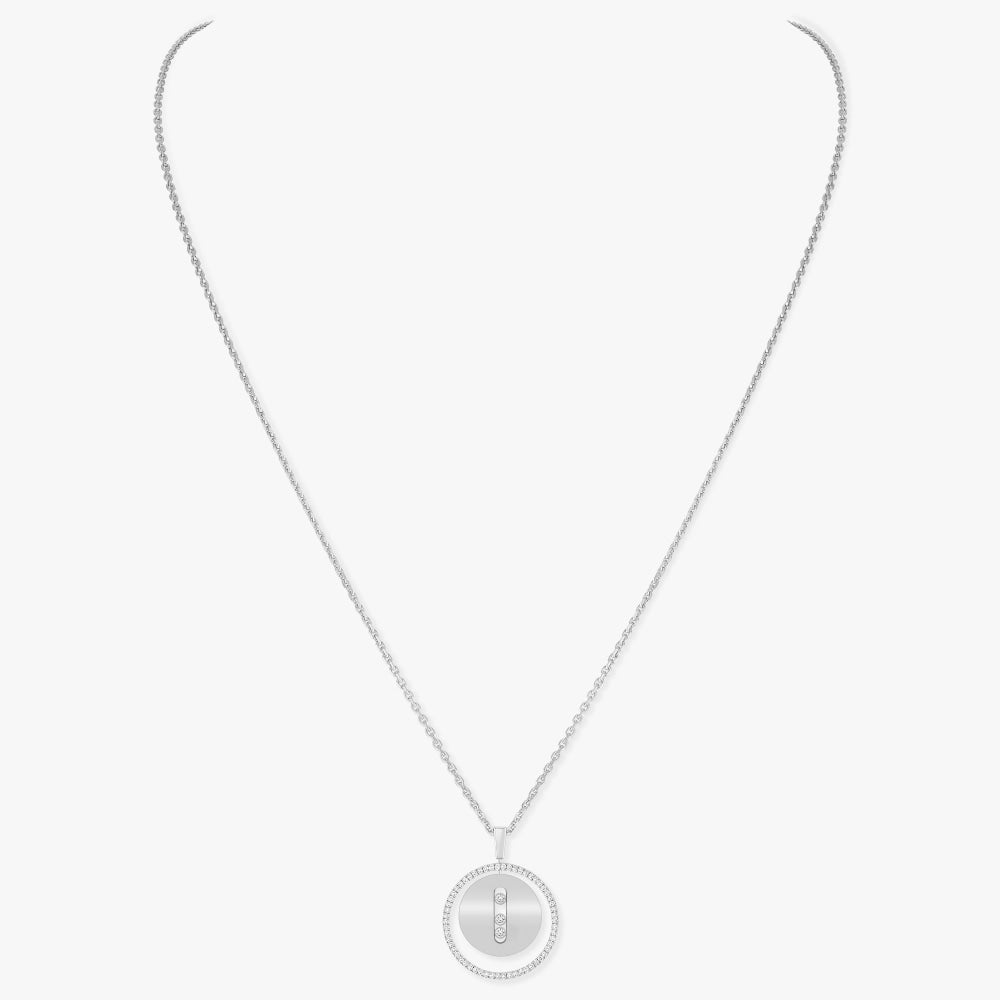 Messika Necklaces - White Gold Diamond Necklace - LUCKY MOVE