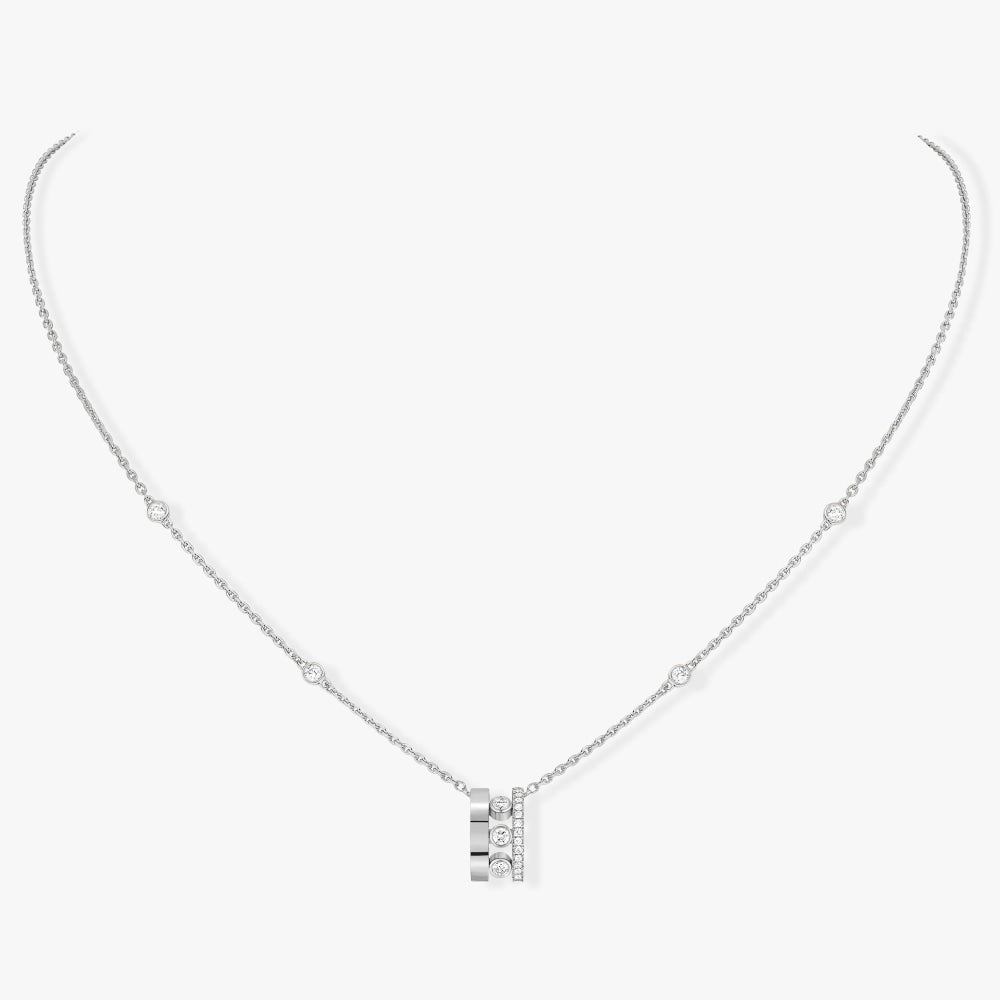 Messika Necklaces - White Gold Diamond Necklace - MOVE 