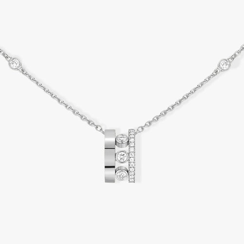 Messika Necklaces - White Gold Diamond Necklace - MOVE 