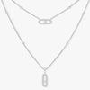 Messika Necklaces - White Gold Diamond Necklace - MOVE UNO 2
