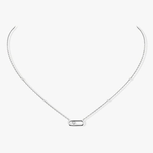 Messika Necklaces - White Gold Diamond Necklace - GOLD MOVE 
