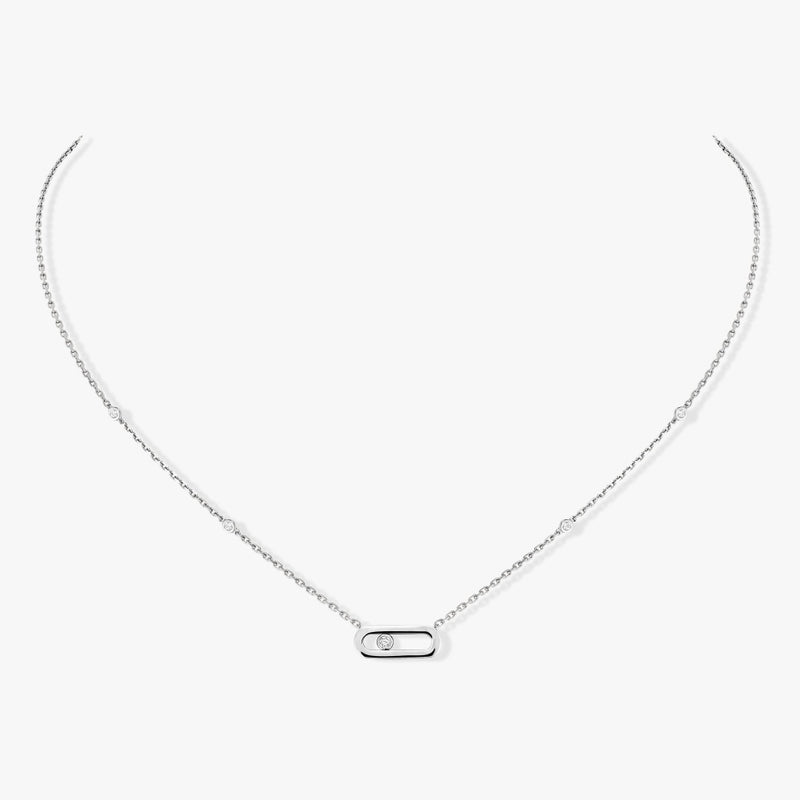Messika Necklaces - White Gold Diamond Necklace - GOLD MOVE 