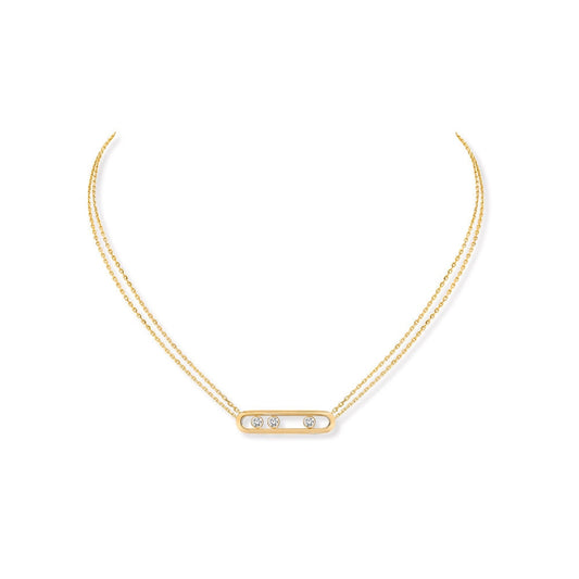 Messika 18K Yellow Gold Diamond Necklace Diamonds =.31cts