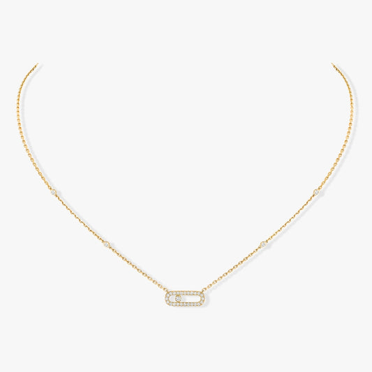 Messika Necklaces - Yellow Gold Diamond Necklace - MOVE UNO 