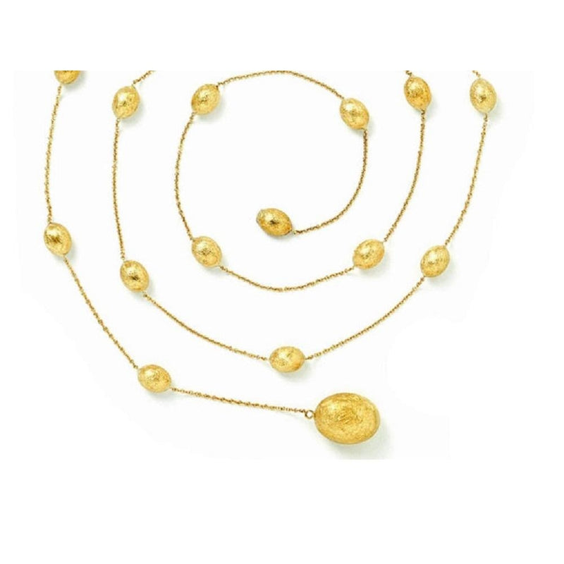 NANIS - 18K Yellow Gold Beaded Necklace | LaViano Jewelers 