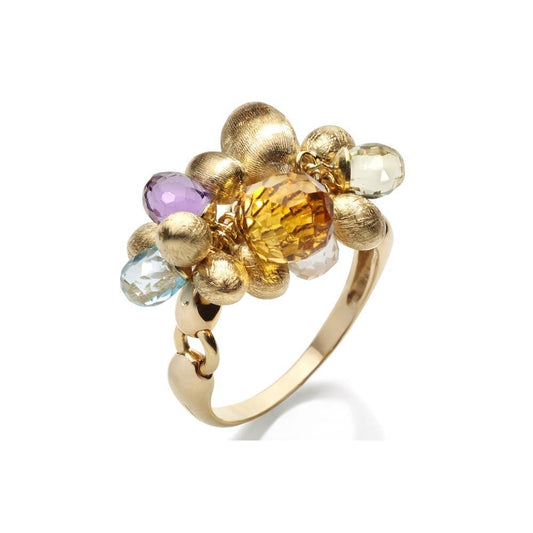 NANIS - 18K Yellow Gold Multi-Color Quartz Ring | LaViano 