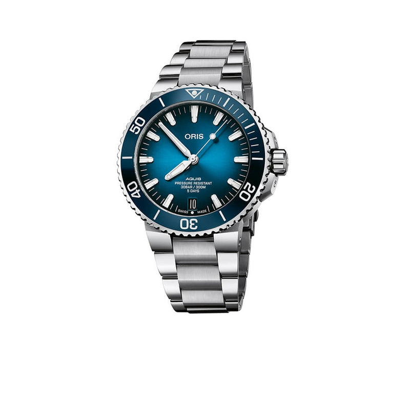 ORIS Aquis Dat Watt Limited Edition II Automatic 43.5mm Stainless Steel  Watch, Ref. No. 01 743 7734 4197-Set for Men | MR PORTER