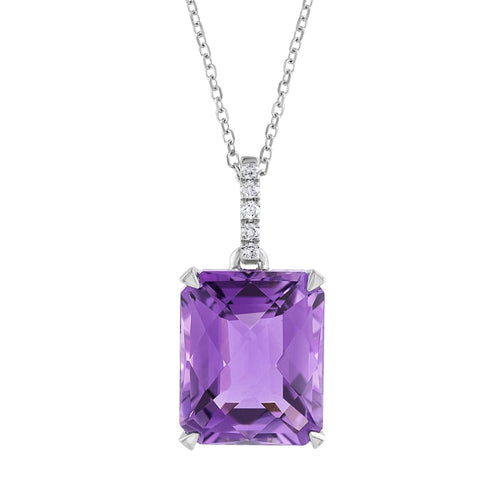 Pe Jay Creations Necklaces - 14K White Gold Amethyst
