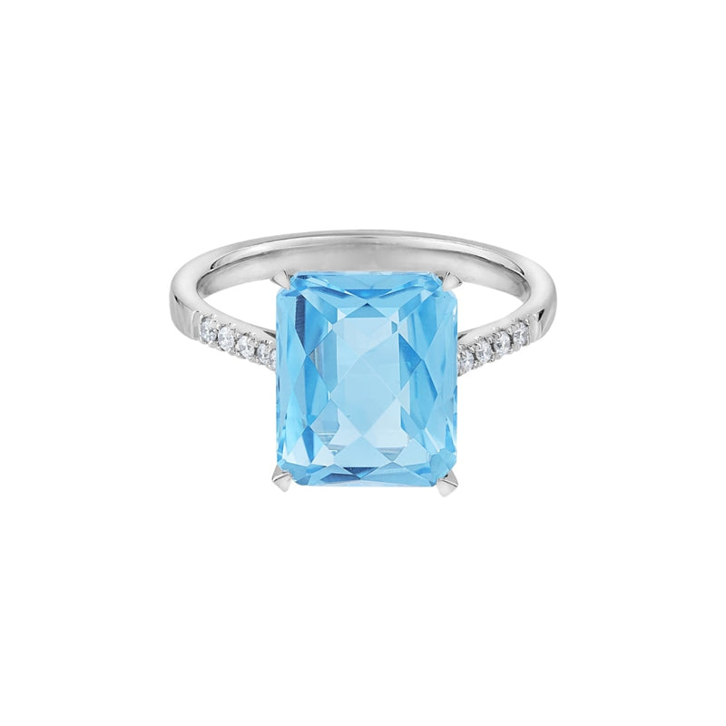 Pe Jay Creations Rings - 14K White Gold Diamond and Blue