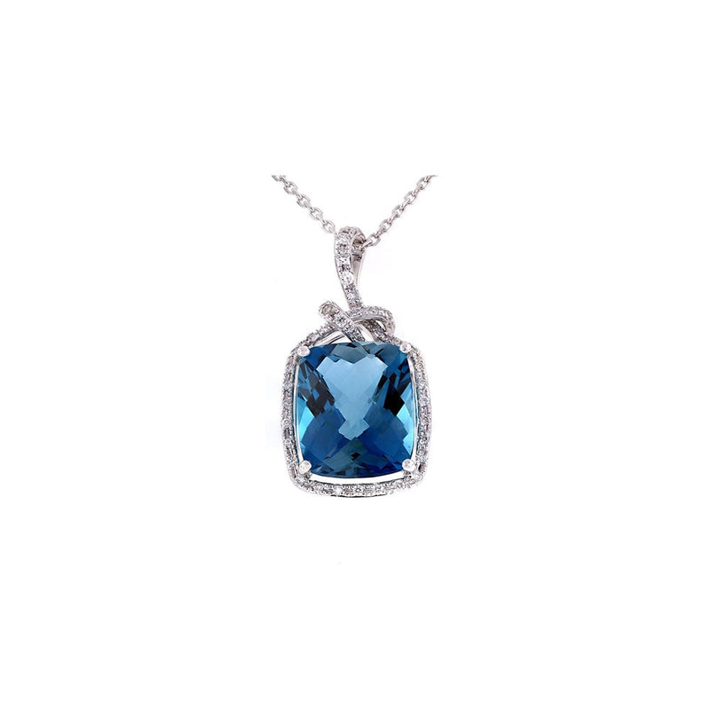 Pe Jay Creations - 14K White Gold London Blue Topaz and 