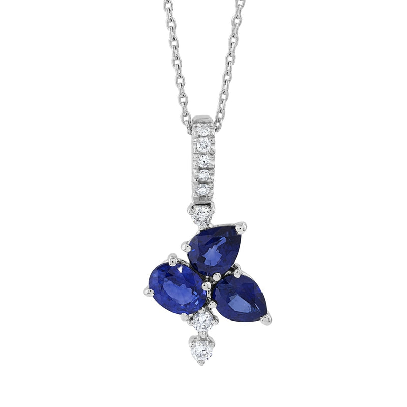 Pe Jay Creations Necklaces - 14K White Gold Sapphire