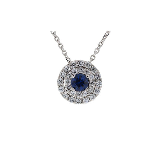 Pe Jay Creations - 14kt White Gold Sapphire and Diamond 