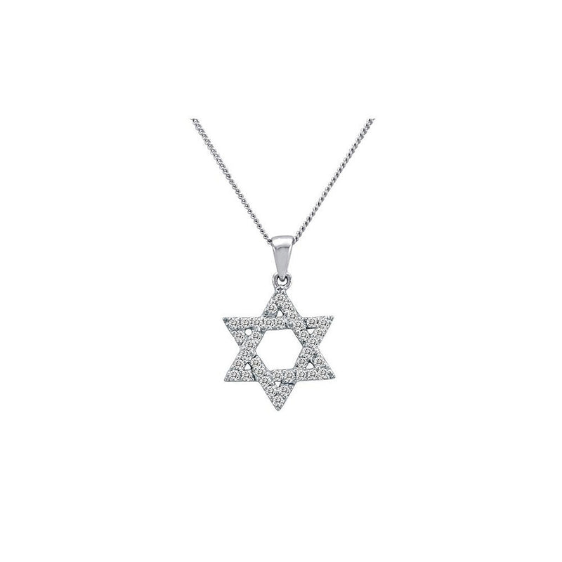 Pe Jay Creations - 18K White Gold Diamond Star Necklace | 