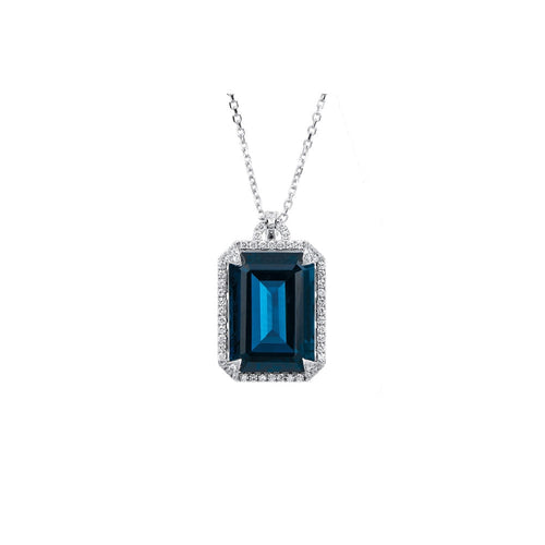 Pe Jay Creations - 18K White Gold London Blue Topaz and 