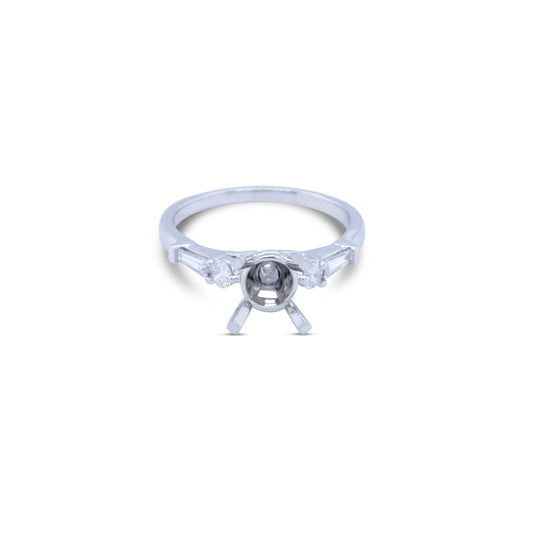 Pe Jay Creations Rings - Platinum and Diamond Semi Mounting 