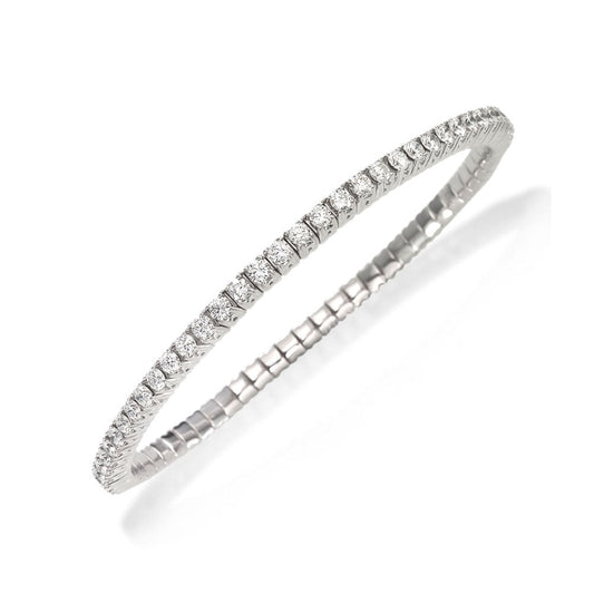 Picchiotti 18K White Gold Diamond Xpandable Bracelet, 71 Diamonds =3.61cts