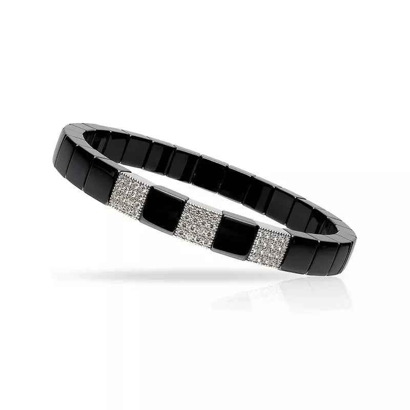 Roberto Demeglio Bracelets - 18K White Gold Black Ceramic 