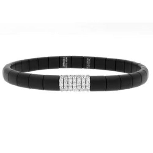 Roberto Demeglio Bracelets -.49cts 18K White Gold Black 