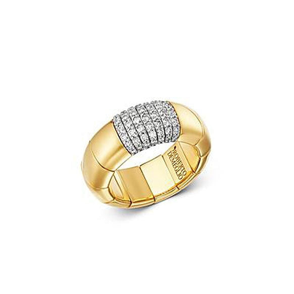 lavianojewelers - 18K Yellow Gold Ceramic and Diamond Ring |