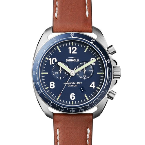 Shinola Watches - Blue Dial Rambler Chronograph Tachymeter 