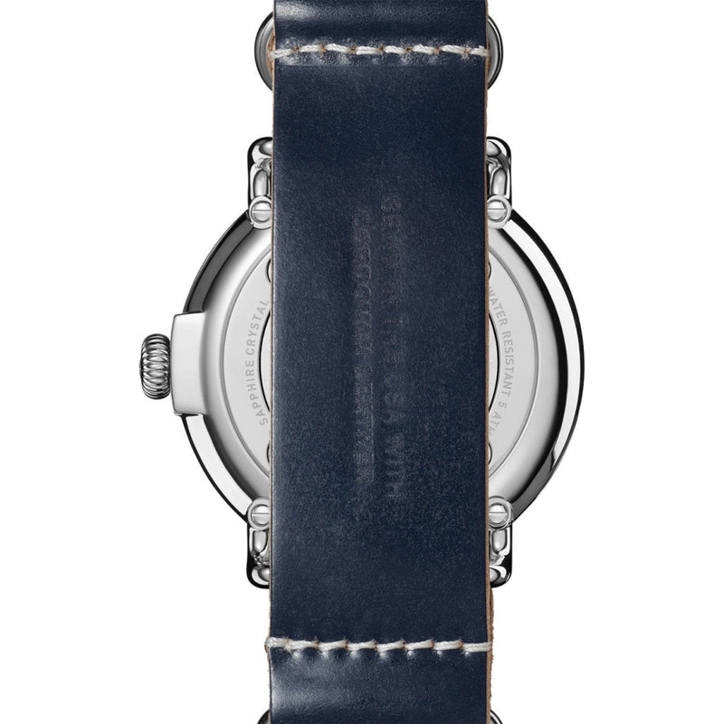 fcity.in - Meclow Elegant Watch Navy Blue Dial Blue Leather Strap Analogue