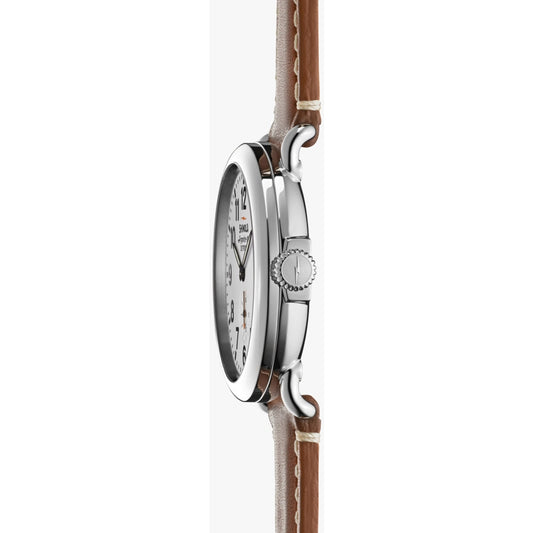 Shinola Watches - Shinola The Runwell White Dial Tan Leather