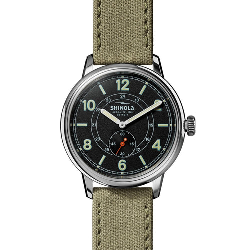 Shinola Watches - The Traveler Subsecond Black Dial Fatigue 