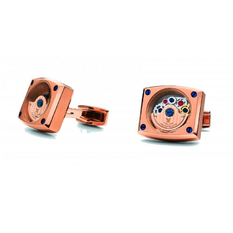 T F Est. 1968 - Plated Rose Gold Automatic Cufflinks | 