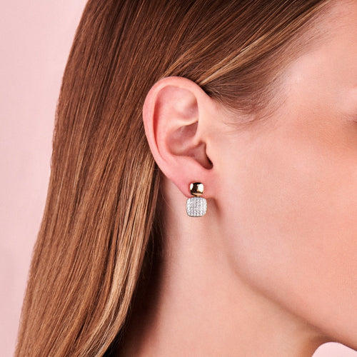 Tirisi Jewelry Earrings - 18K Two Tone Diamond Earrings |