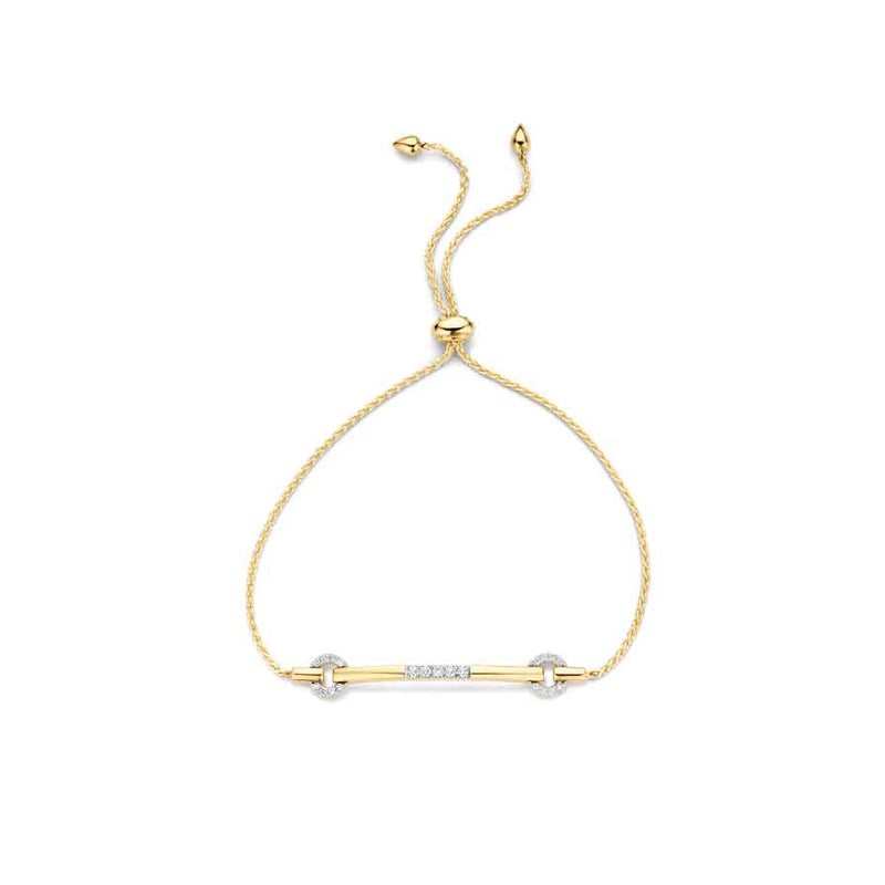 lavianojewelers - 18K Yellow Gold Diamond Bar Bracelet | 